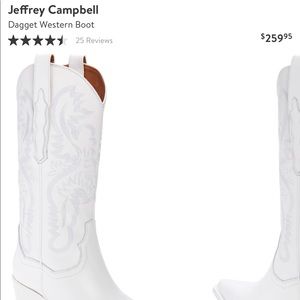 Jeffrey Campbell Daggett Cowboy Boots white 7.5